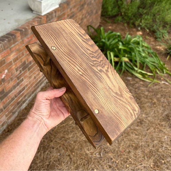 WOODEN ACCESSORIES TRAY with Brass Hardware 💗💗💗 - Picture 5 of 7